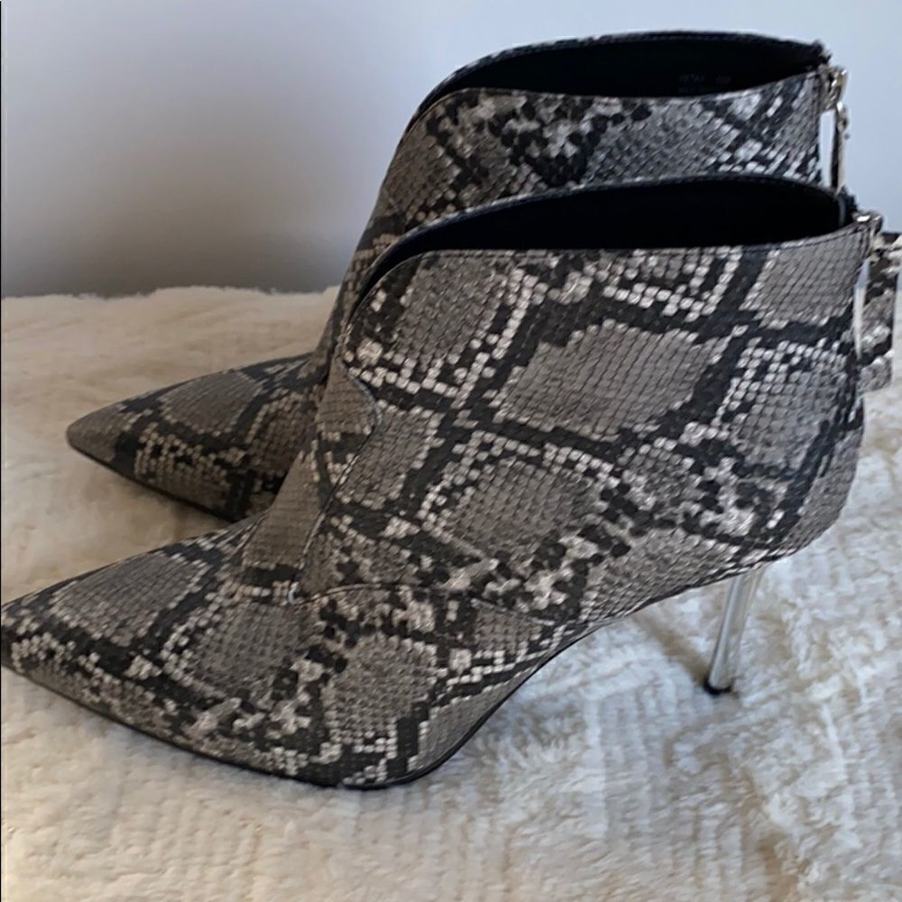 BRAND X OFFICINE REX HEEL Boots BLACK SNAKE